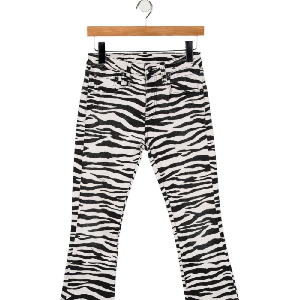 R13 Black and White kick Flare Zebra Jeans size 29